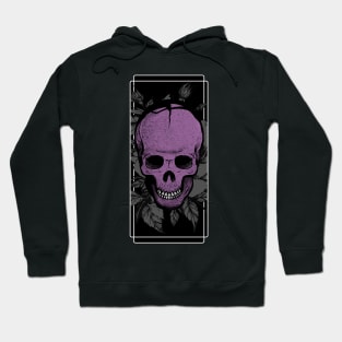 Purple Skull Face Hoodie